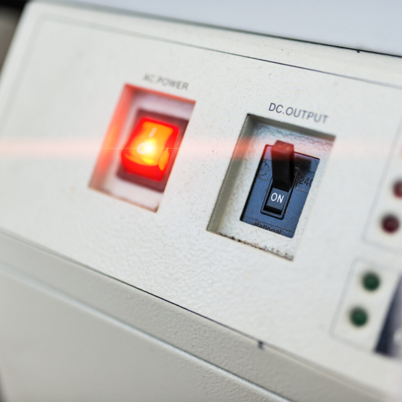 An Switch power on in power source room .
